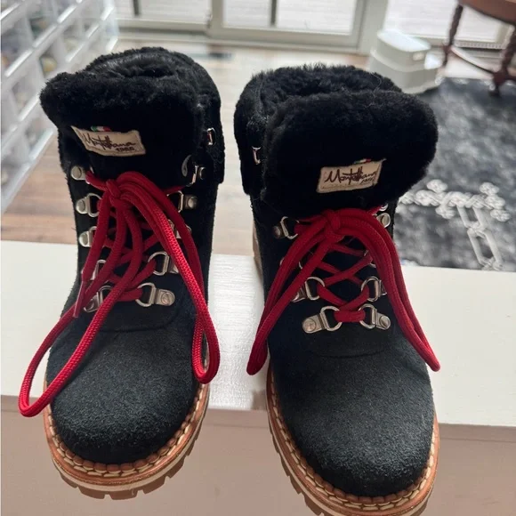 Montelliana Black Shearling Boots - Picture 3 of 8